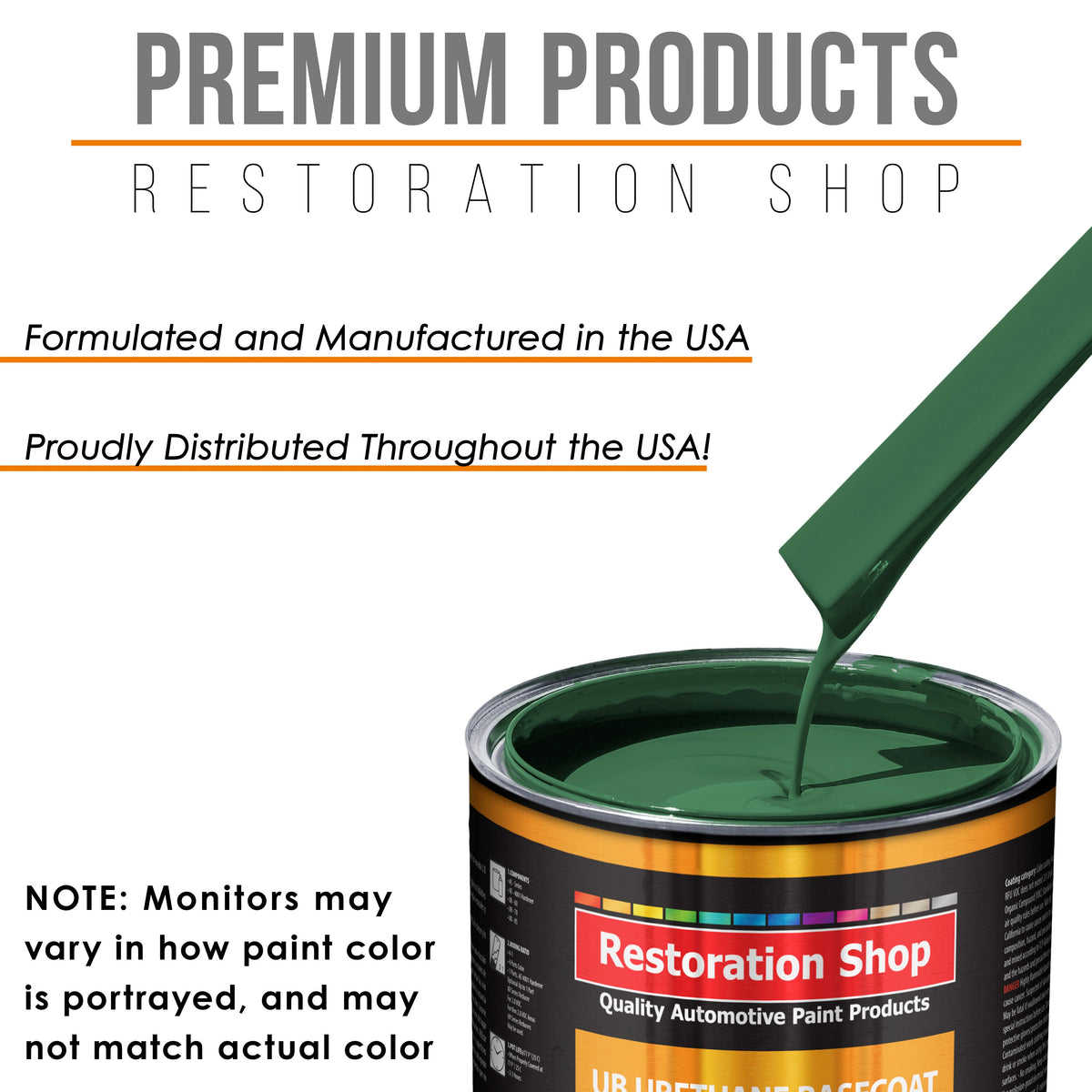 Transport Green - Urethane Basecoat Auto Paint - Gallon Paint Color Only - Professional High Gloss Automotive, Car, Truck Coating