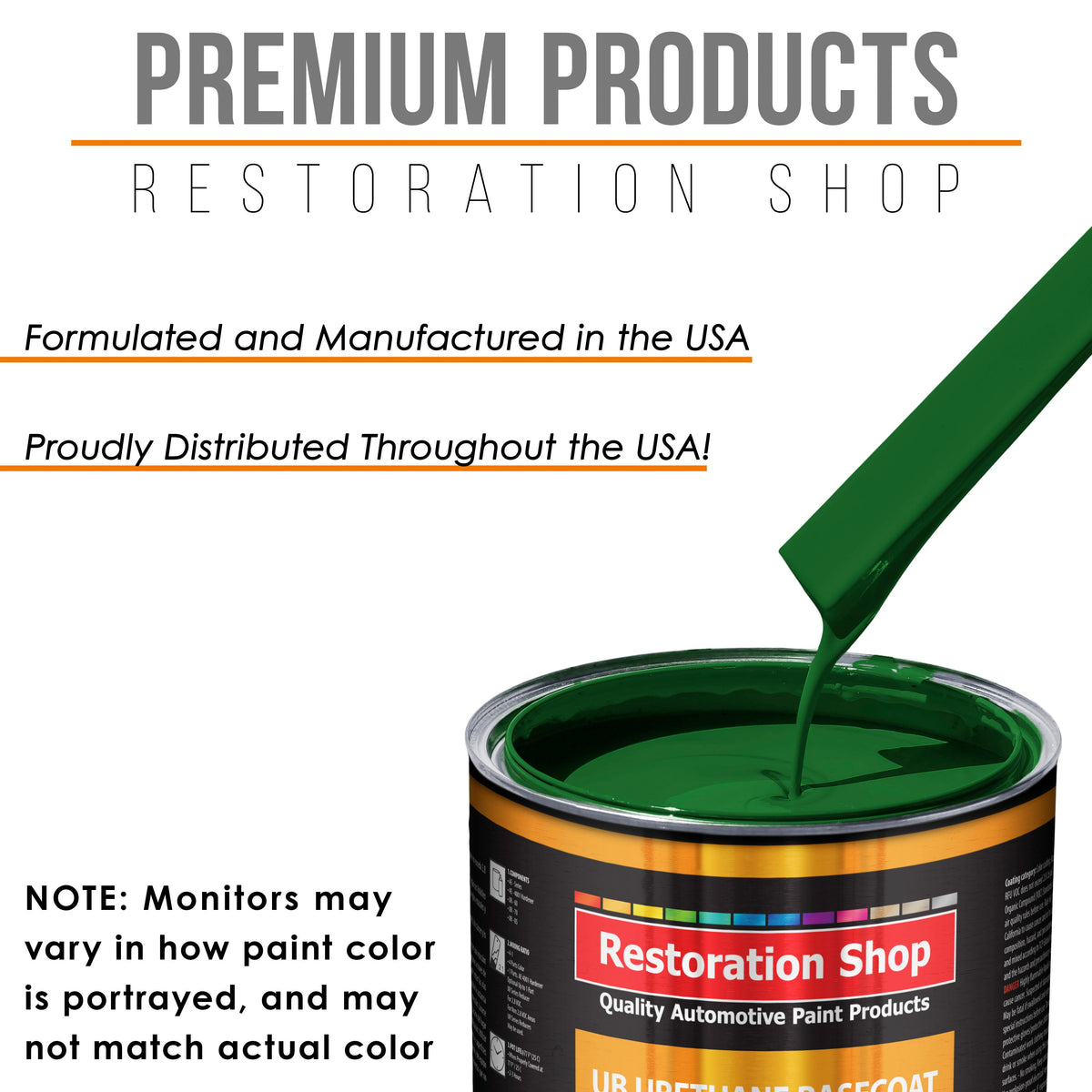 Emerald Green - Urethane Basecoat with Clearcoat Auto Paint (Complete Medium Gallon Paint Kit) Professional High Gloss Automotive Car Truck Coating