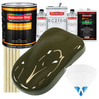 Olive Drab Green Urethane Basecoat with European Clearcoat Auto Paint - Complete Gallon Paint Color Kit - Automotive Refinish Coating