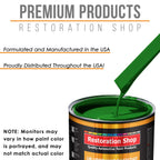 Vibrant Lime Green - Urethane Basecoat with Clearcoat Auto Paint - Complete Medium Quart Paint Kit - Professional Gloss Automotive Car Truck Coating