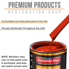Monza Red - Urethane Basecoat with Premium Clearcoat Auto Paint - Complete Medium Gallon Paint Kit - Professional High Gloss Automotive Coating