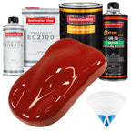 Candy Apple Red Urethane Basecoat with European Clearcoat Auto Paint - Complete Quart Paint Color Kit - Automotive Refinish Coating