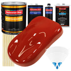 Scarlet Red - Urethane Basecoat with Clearcoat Auto Paint - Complete Slow Gallon Paint Kit - Professional High Gloss Automotive, Car, Truck Coating
