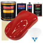 Jalapeno Bright Red - Urethane Basecoat with Clearcoat Auto Paint - Complete Medium Gallon Paint Kit - Professional Gloss Automotive Car Truck Coating