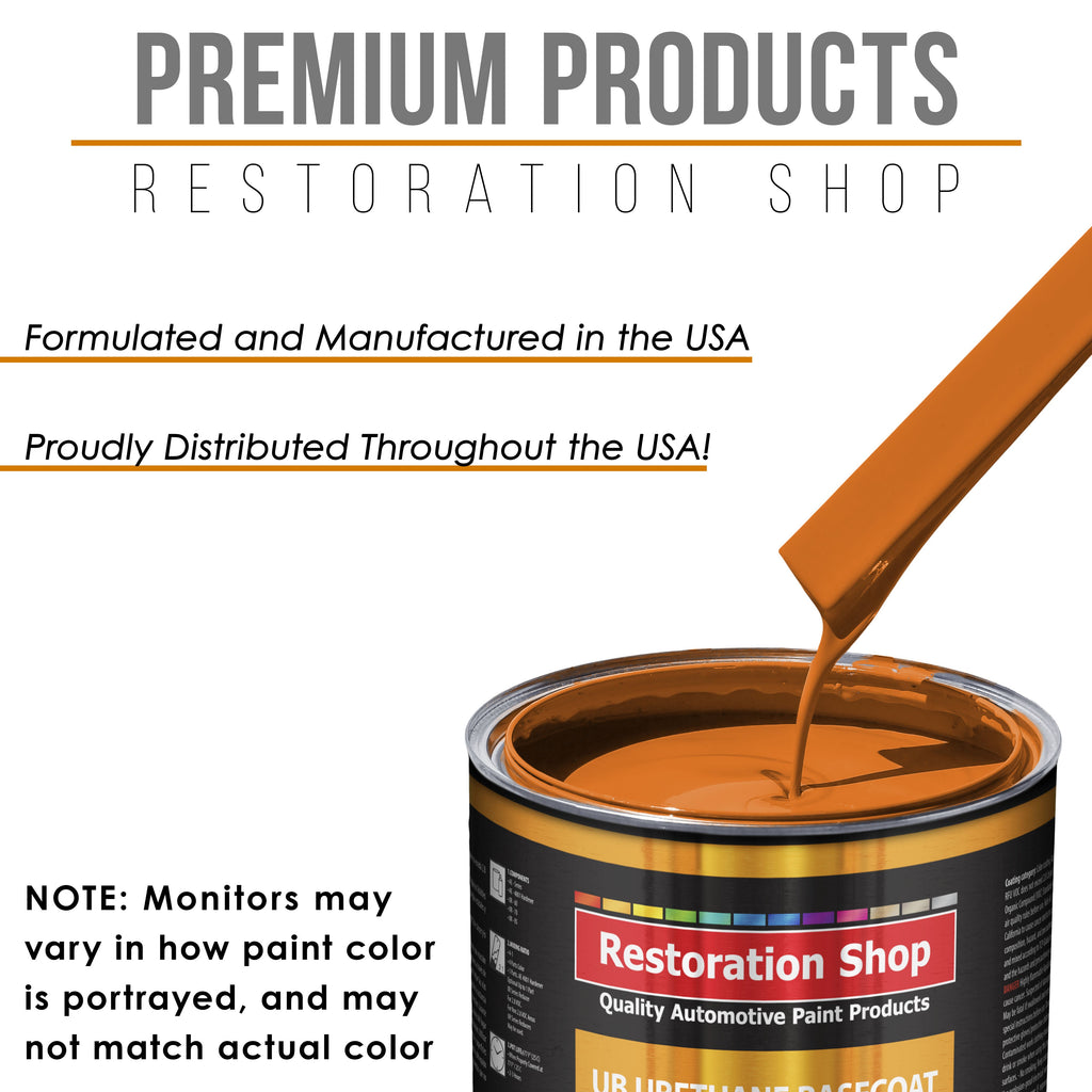 California Orange - Urethane Basecoat with Clearcoat Auto Paint - Complete Slow Gallon Paint Kit - Professional Gloss Automotive Car Truck Coating
