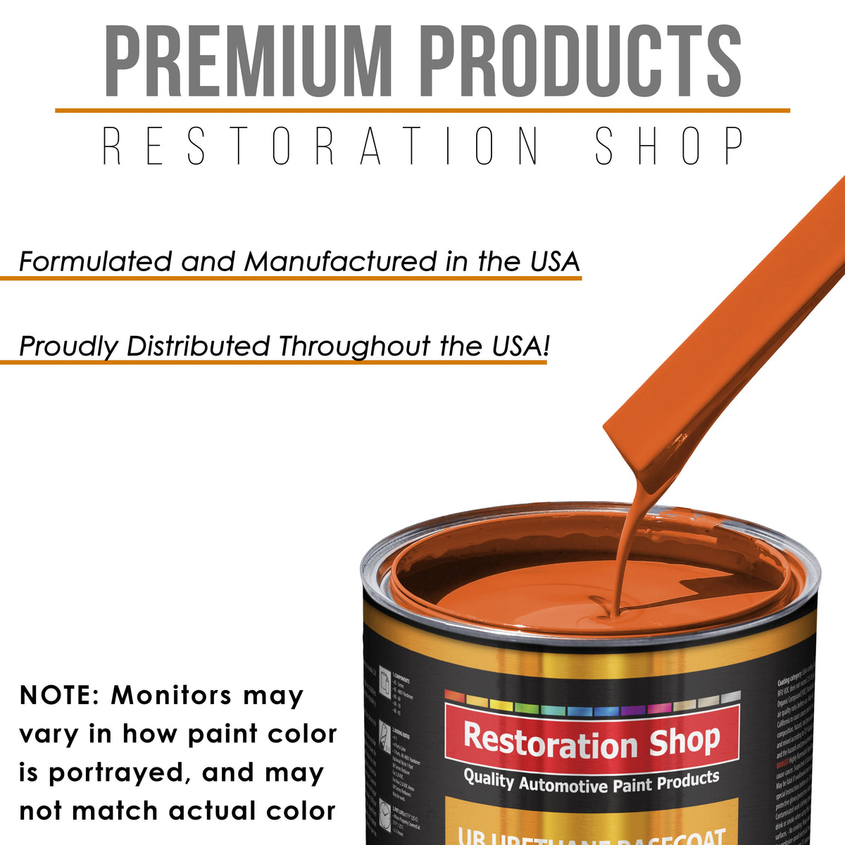 Sunset Orange - Urethane Basecoat with Clearcoat Auto Paint - Complete Slow Gallon Paint Kit - Professional High Gloss Automotive, Car, Truck Coating