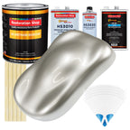 Sterling Silver Metallic - Urethane Basecoat with Premium Clearcoat Auto Paint (Complete Slow Gallon Paint Kit) Professional Gloss Automotive Coating