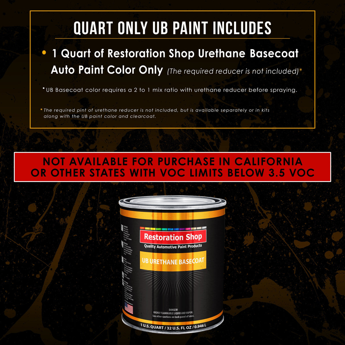 Anthracite Gray Metallic - Urethane Basecoat Auto Paint - Quart Paint Color Only - Professional High Gloss Automotive, Car, Truck Coating