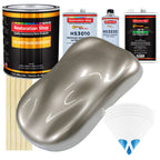 Warm Gray Metallic - Urethane Basecoat with Premium Clearcoat Auto Paint (Complete Medium Gallon Paint Kit) Professional High Gloss Automotive Coating
