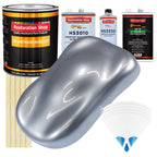 Cool Gray Metallic - Urethane Basecoat with Premium Clearcoat Auto Paint (Complete Medium Gallon Paint Kit) Professional High Gloss Automotive Coating
