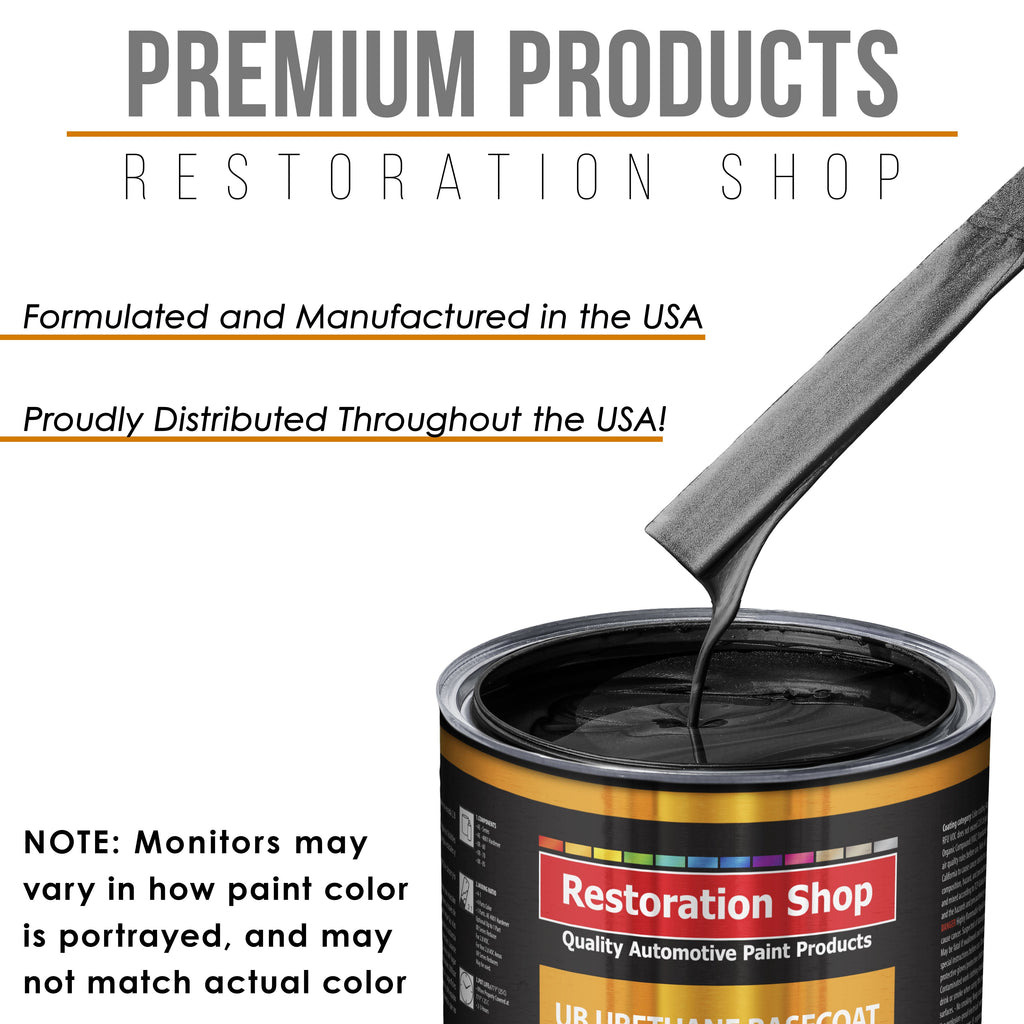 Black Sparkle Metallic - Urethane Basecoat with Premium Clearcoat Auto Paint (Complete Medium Gallon Paint Kit) Professional Gloss Automotive Coating