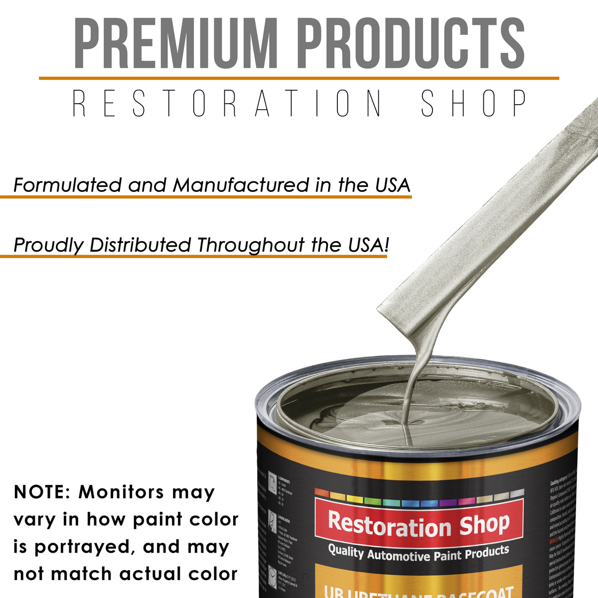 Galaxy Silver Metallic - Urethane Basecoat with Clearcoat Auto Paint (Complete Medium Quart Paint Kit) Professional Gloss Automotive Car Truck Coating