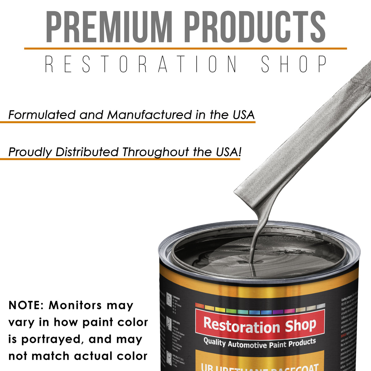 Chop Top Silver Metallic - Urethane Basecoat with Clearcoat Auto Paint - Complete Fast Gallon Paint Kit - Professional Automotive Car Truck Coating