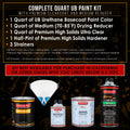 Iridium Silver Metallic - Urethane Basecoat with Premium Clearcoat Auto Paint (Complete Medium Quart Paint Kit) Professional Gloss Automotive Coating