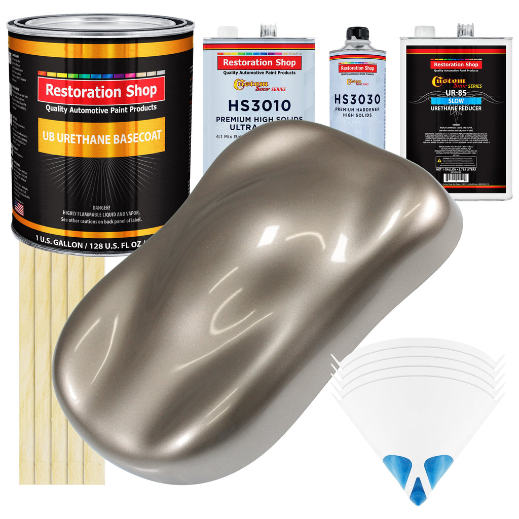 Arizona Bronze Metallic - Urethane Basecoat with Premium Clearcoat Auto Paint - Complete Slow Gallon Paint Kit - Professional Gloss Automotive Coating