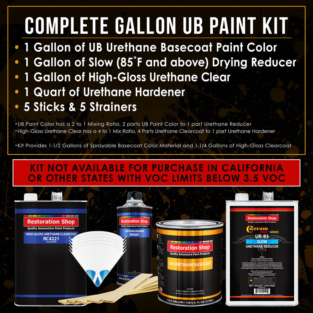 Arizona Bronze Metallic - Urethane Basecoat with Clearcoat Auto Paint (Complete Slow Gallon Paint Kit) Professional Gloss Automotive Car Truck Coating