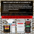 Champagne Gold Metallic Urethane Basecoat with European Clearcoat Auto Paint - Complete Quart Paint Color Kit - Automotive Refinish Coating
