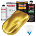 Anniversary Gold Metallic Urethane Basecoat with European Clearcoat Auto Paint - Complete Quart Paint Color Kit - Automotive Refinish Coating