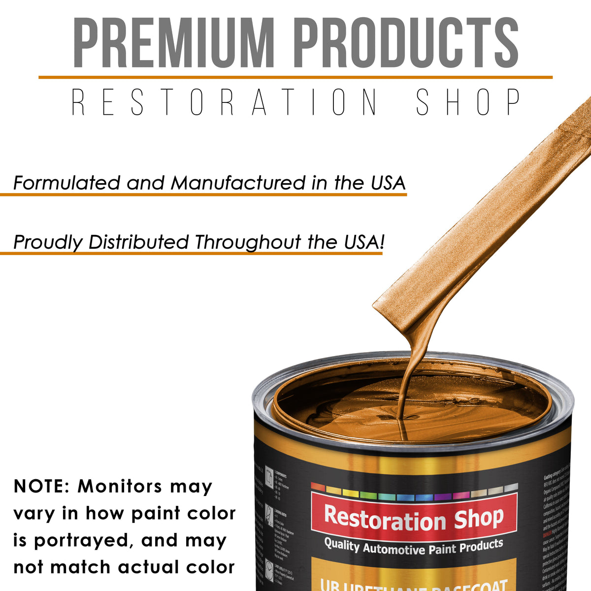Atomic Orange Pearl - Urethane Basecoat with Clearcoat Auto Paint - Complete Fast Gallon Paint Kit - Professional Gloss Automotive Car Truck Coating