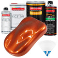 Inferno Orange Pearl Metallic Urethane Basecoat with European Clearcoat Auto Paint - Complete Quart Paint Color Kit - Automotive Refinish Coating