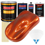 Inferno Orange Pearl Metallic - Urethane Basecoat with Clearcoat Auto Paint (Complete Slow Gallon Paint Kit) Professional Automotive Car Truck Coating