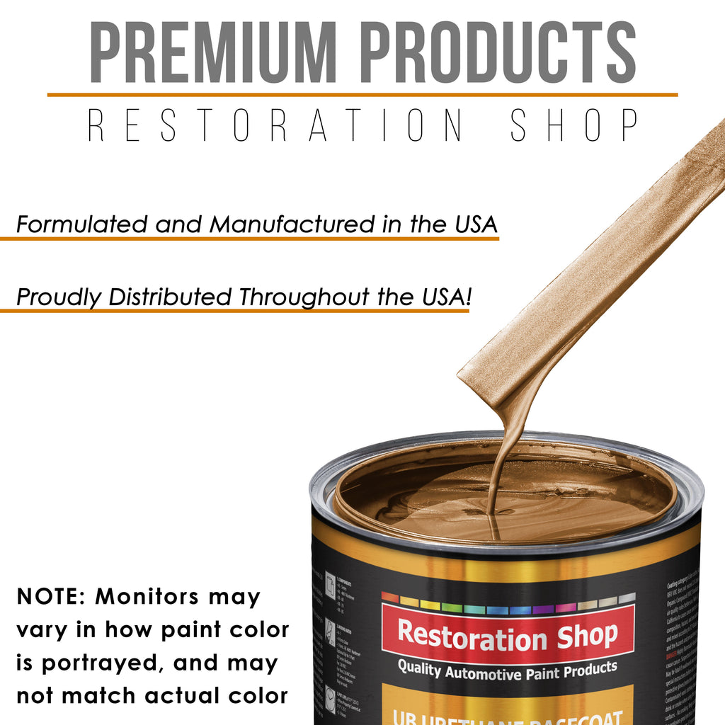 Ginger Metallic - Urethane Basecoat with Clearcoat Auto Paint (Complete Fast Gallon Paint Kit) Professional High Gloss Automotive Car Truck Coating