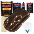 Mahogany Brown Metallic - Urethane Basecoat with Clearcoat Auto Paint - Complete Medium Gallon Paint Kit - Professional Automotive Car Truck Coating