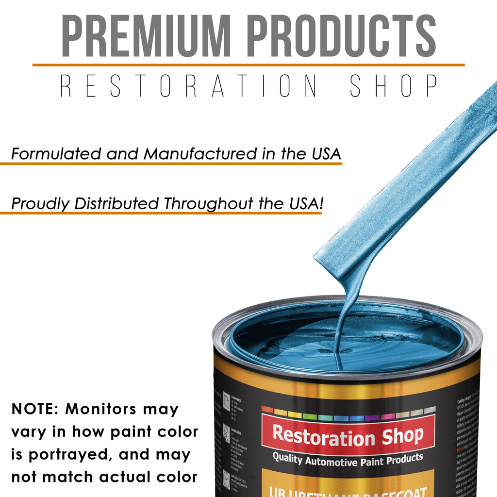 Cobra Blue Metallic - Urethane Basecoat Auto Paint - Gallon Paint Color Only - Professional High Gloss Automotive, Car, Truck Coating