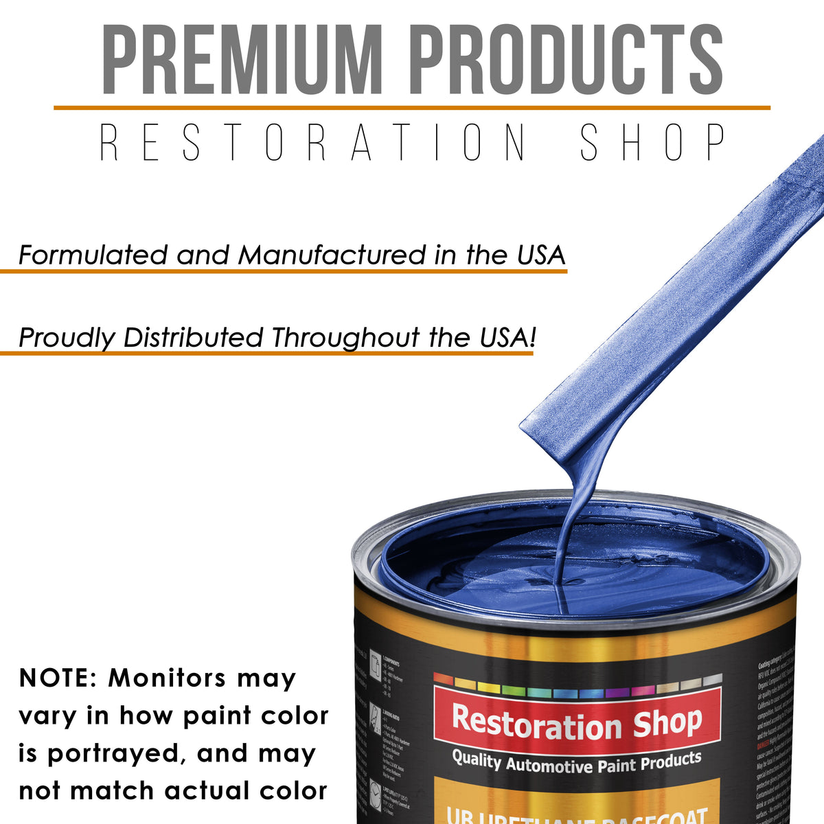 Daytona Blue Pearl - Urethane Basecoat with Clearcoat Auto Paint - Complete Medium Quart Paint Kit - Professional Gloss Automotive Car Truck Coating