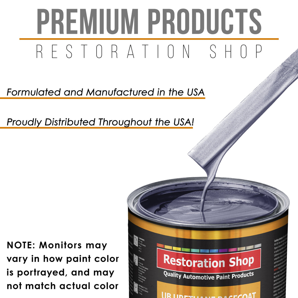Astro Blue Metallic - Urethane Basecoat with Clearcoat Auto Paint - Complete Medium Quart Paint Kit - Professional Gloss Automotive Car Truck Coating