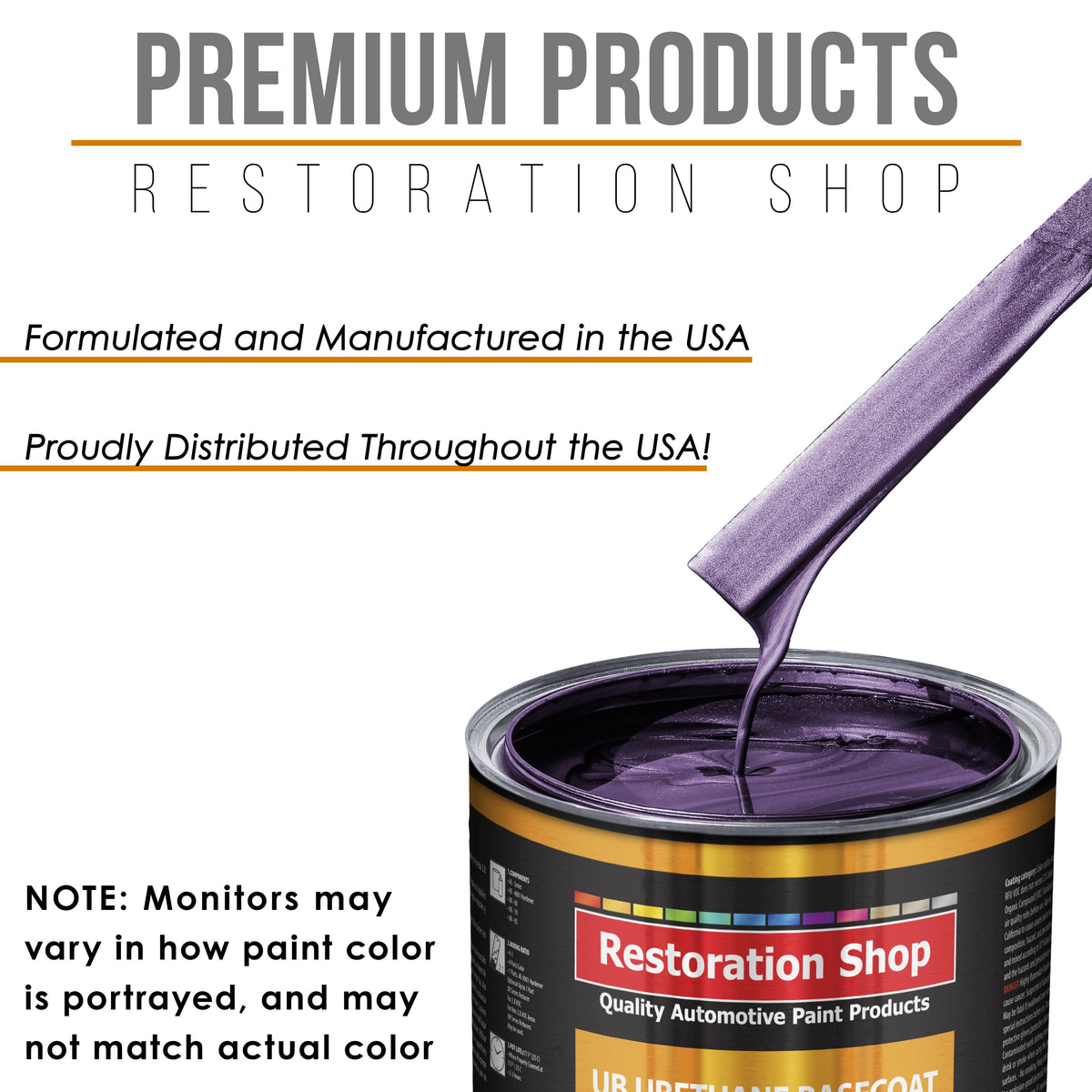 Plum Crazy Metallic - Urethane Basecoat Auto Paint - Quart Paint Color Only - Professional High Gloss Automotive, Car, Truck Coating