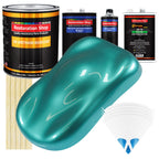 Gulfstream Aqua Metallic - Urethane Basecoat with Clearcoat Auto Paint - Complete Medium Gallon Paint Kit - Professional Automotive Car Truck Coating