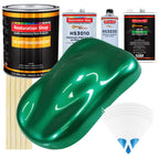 Rally Green Metallic - Urethane Basecoat with Premium Clearcoat Auto Paint - Complete Medium Gallon Paint Kit - Professional Gloss Automotive Coating