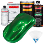 Gasser Green Metallic Urethane Basecoat with European Clearcoat Auto Paint - Complete Quart Paint Color Kit - Automotive Refinish Coating