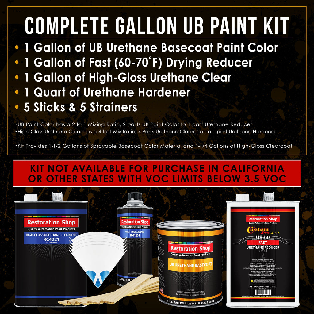 Firemist Copper - Urethane Basecoat with Clearcoat Auto Paint (Complete Fast Gallon Paint Kit) Professional High Gloss Automotive Car Truck Coating