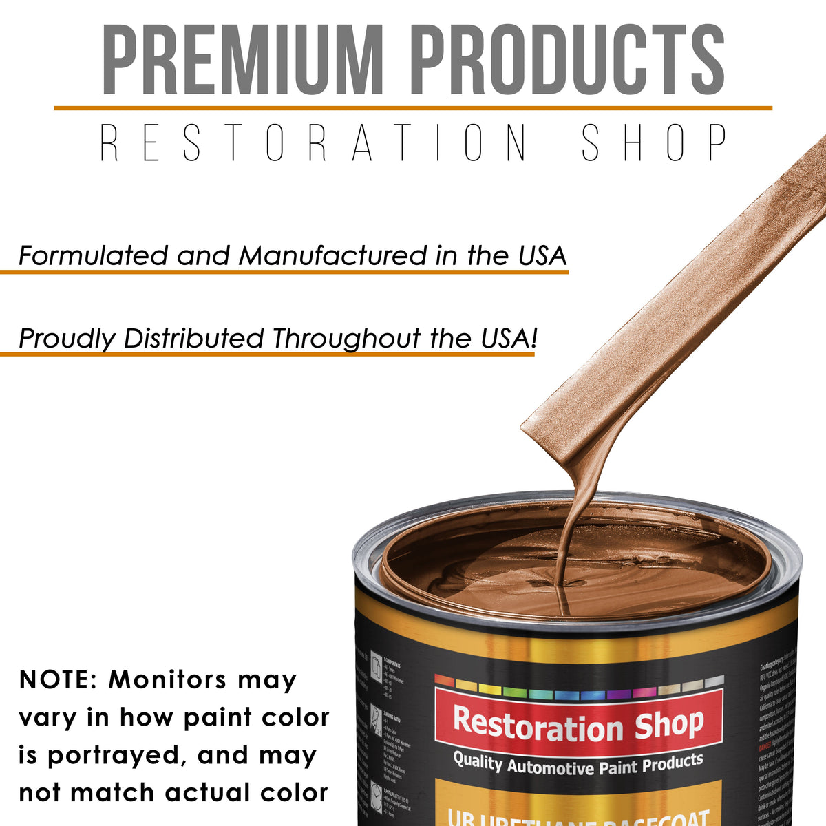 Firemist Copper - Urethane Basecoat with Clearcoat Auto Paint - Complete Medium Gallon Paint Kit - Professional Gloss Automotive Car Truck Coating