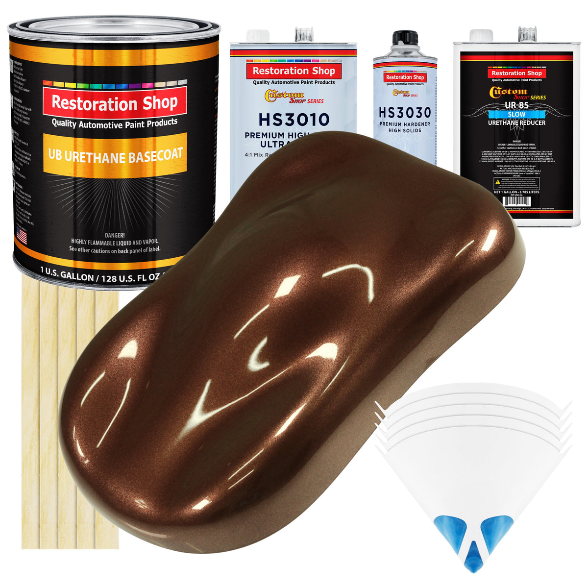 Whole Earth Brown Firemist - Urethane Basecoat with Premium Clearcoat Auto Paint - Complete Slow Gallon Paint Kit - Professional Automotive Coating