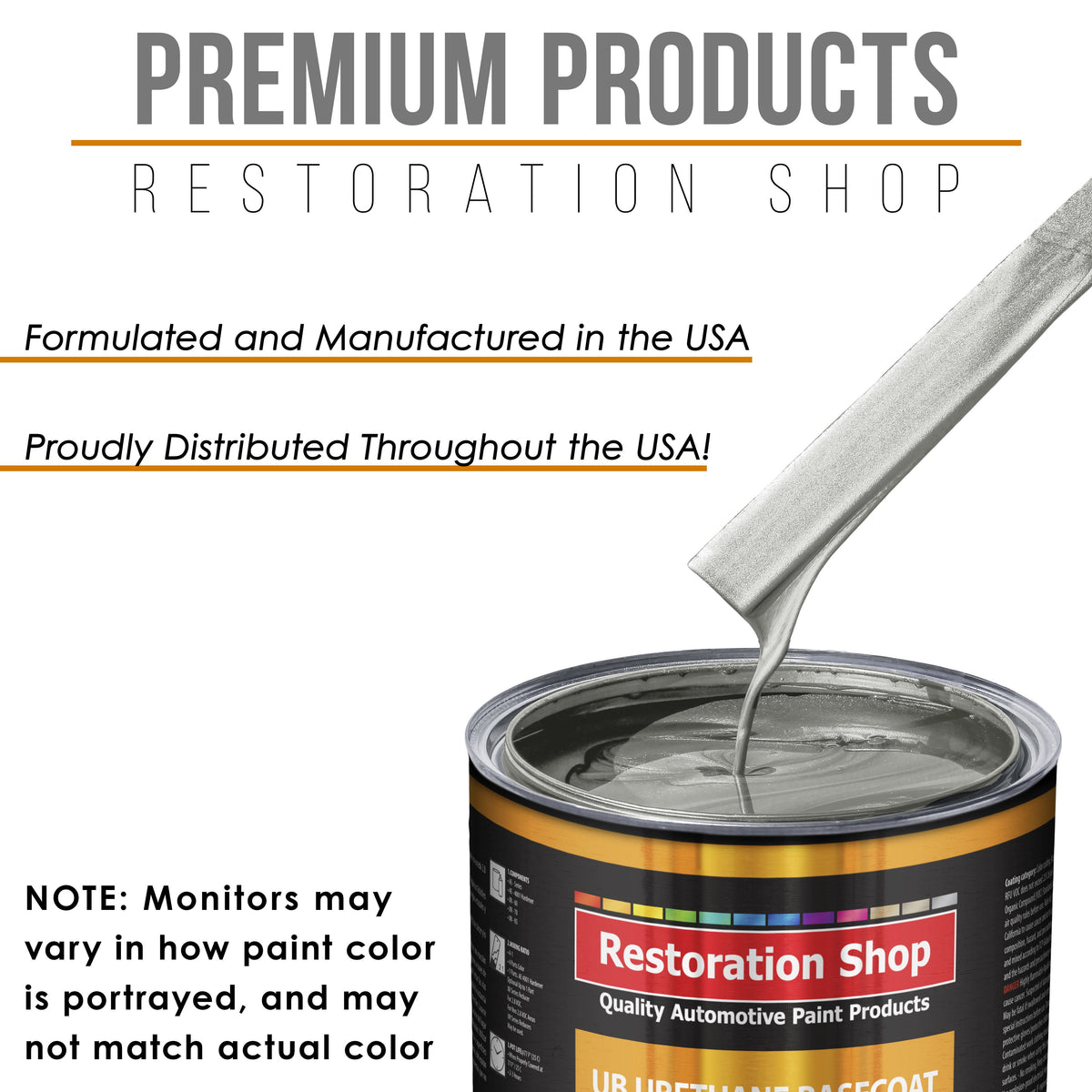 Brilliant Silver Firemist - Urethane Basecoat Auto Paint - Gallon Paint Color Only - Professional High Gloss Automotive, Car, Truck Coating