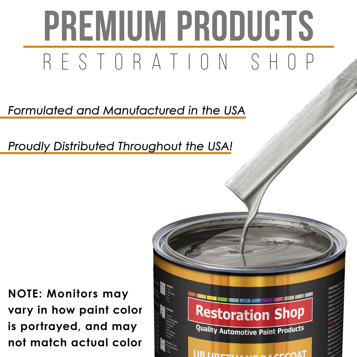 Firemist Pewter Silver - Urethane Basecoat Auto Paint - Gallon Paint Color Only - Professional High Gloss Automotive, Car, Truck Coating