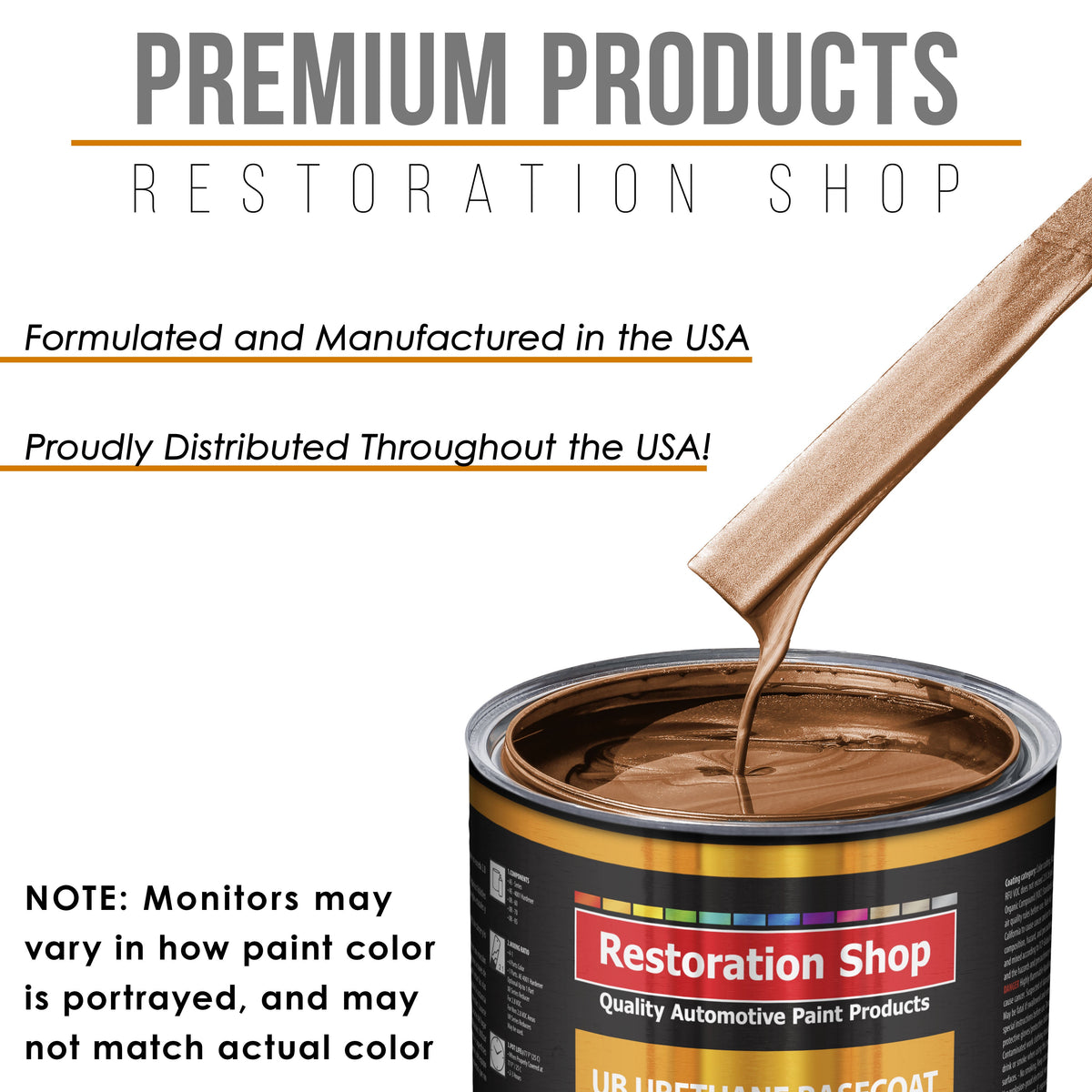 Bronze Firemist - Urethane Basecoat with Premium Clearcoat Auto Paint - Complete Medium Gallon Paint Kit - Professional High Gloss Automotive Coating