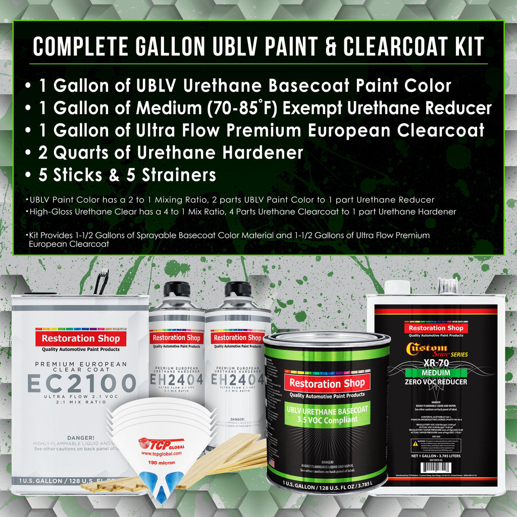 School Bus Yellow - LOW VOC Urethane Basecoat with European Clearcoat Auto Paint - Complete Gallon Paint Color Kit - Automotive Coating