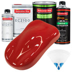 Jalapeno Bright Red - LOW VOC Urethane Basecoat with European Clearcoat Auto Paint - Complete Quart Paint Color Kit - Automotive Coating