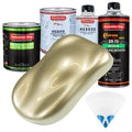 Antique Gold Metallic - LOW VOC Urethane Basecoat with Premium Clearcoat Auto Paint (Complete Medium Quart Paint Kit) Professional Automotive Coating