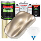 Cashmere Gold Metallic - LOW VOC Urethane Basecoat with European Clearcoat Auto Paint - Complete Gallon Paint Color Kit - Automotive Coating