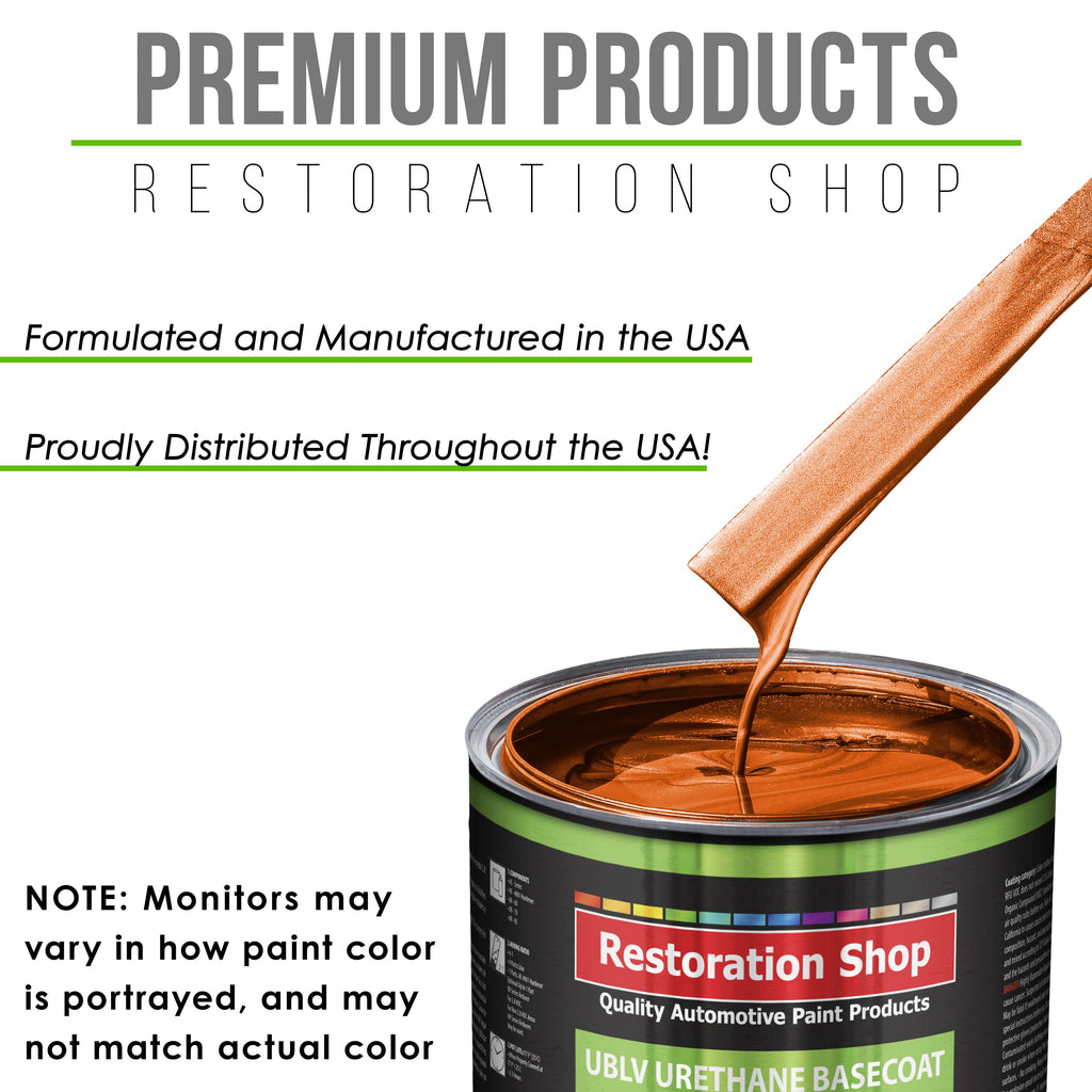 Inferno Orange Pearl Metallic - LOW VOC Urethane Basecoat with Clearcoat Auto Paint (Complete Medium Quart Paint Kit) Professional Automotive Coating
