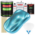 Azure Blue Metallic - LOW VOC Urethane Basecoat with European Clearcoat Auto Paint - Complete Gallon Paint Color Kit - Automotive Coating
