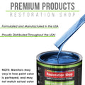 Viper Blue Metallic - LOW VOC Urethane Basecoat with Clearcoat Auto Paint (Complete Medium Quart Paint Kit) Professional High Gloss Automotive Coating