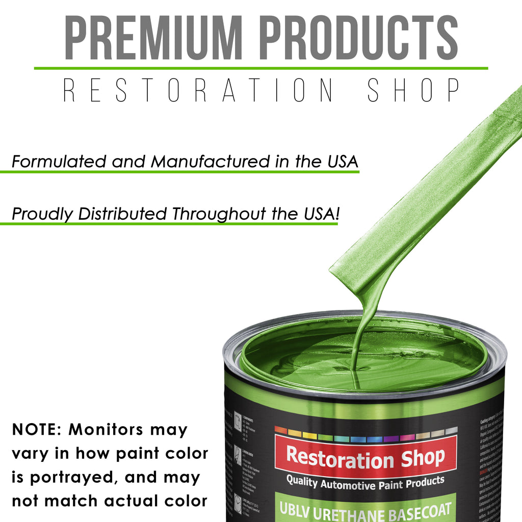 Firemist Lime - LOW VOC Urethane Basecoat with Premium Clearcoat Auto Paint - Complete Slow Gallon Paint Kit - Professional Gloss Automotive Coating
