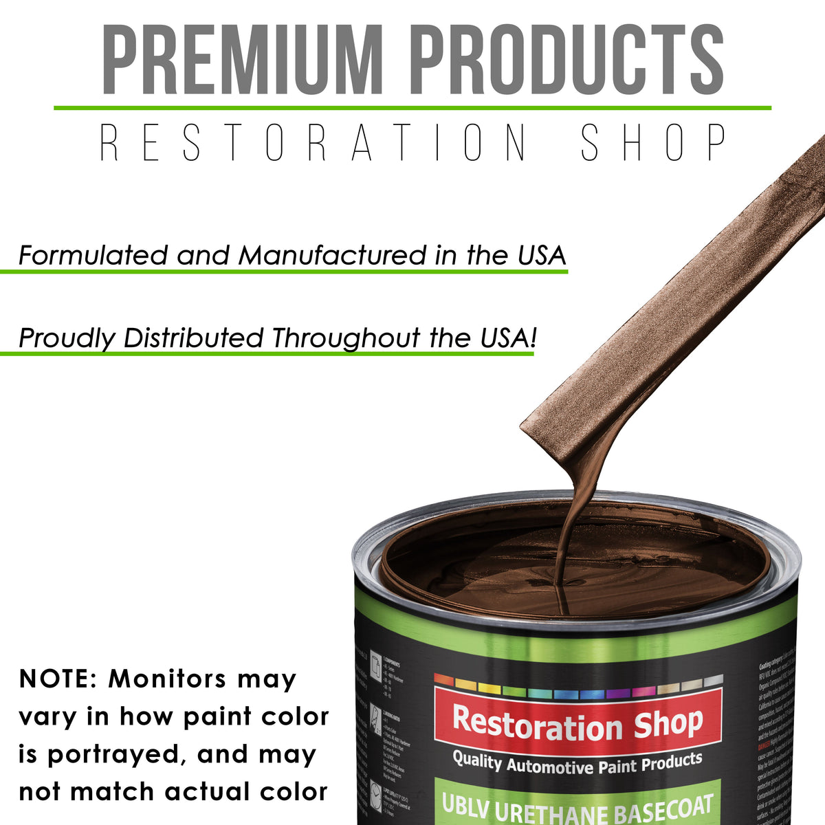 Whole Earth Brown Firemist - LOW VOC Urethane Basecoat with Clearcoat Auto Paint - Complete Medium Quart Paint Kit - Professional Automotive Coating