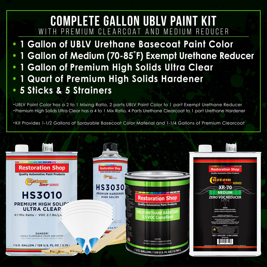 Firemist Purple - LOW VOC Urethane Basecoat with Premium Clearcoat Auto Paint (Complete Medium Gallon Paint Kit) Professional Gloss Automotive Coating